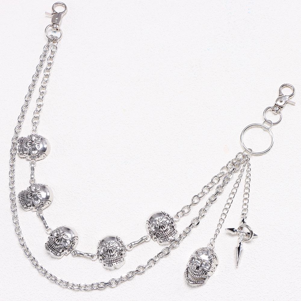Skull Multi-layer Waist Chain: Trendy Metal Chain for Hip Hop Jeans