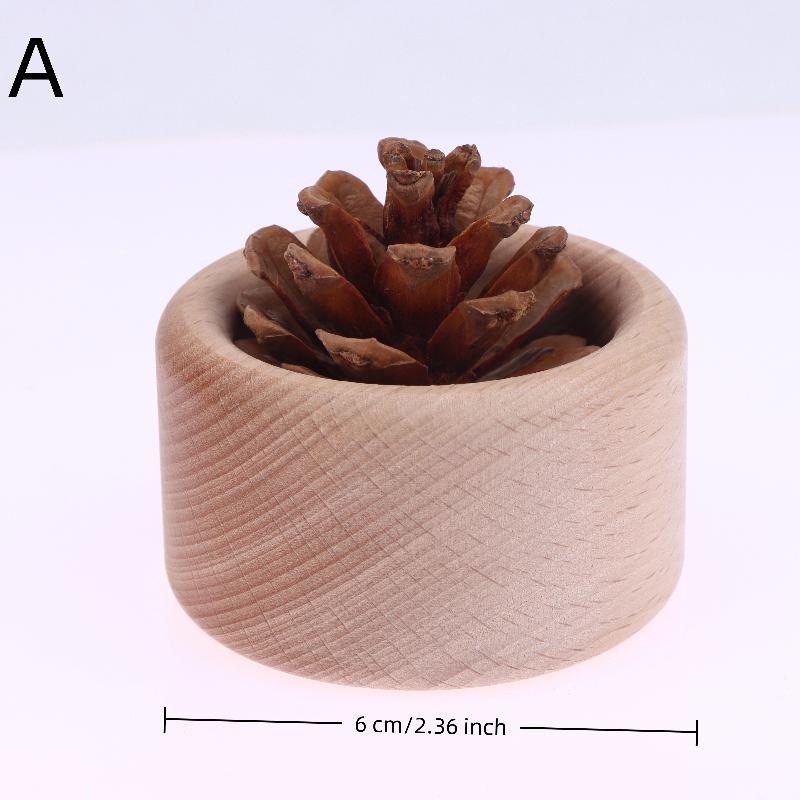 Creative Pine Cone Wood Essential Oil Diffuser Long-Lasting Floral Wooden Essential Oil Diffuser Home Office Car Oil Diffuser