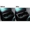 2Pcs Carbon Fiber Interior Rear Center Cupholder Cover Trim For Toyota Tacoma