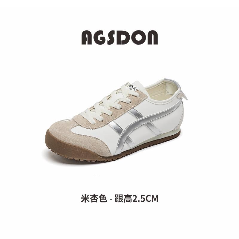 

Август Dengde тренировочная обувь женская 2025 новая летняя ретро мягкая подошва балетные спортивные туфли повседневные Форрест Гамп белые туфли 40