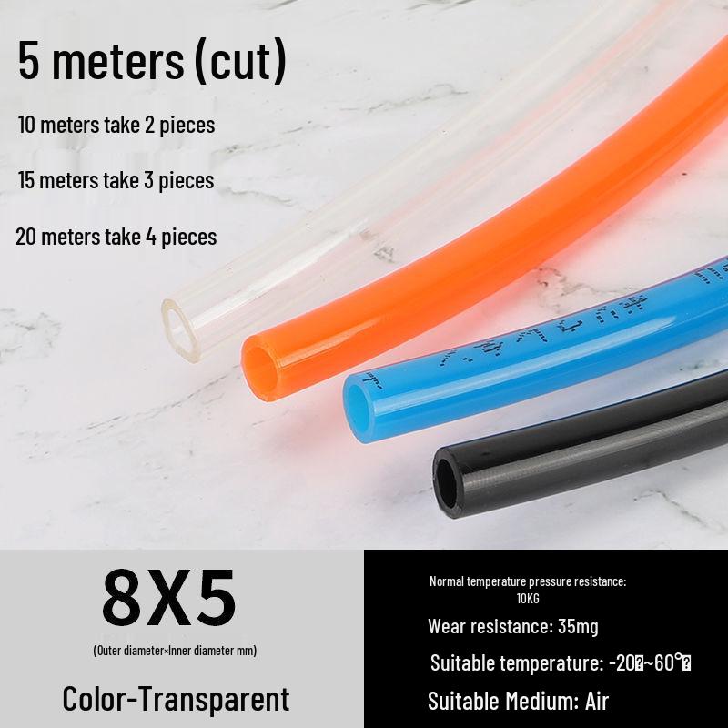 High-Pressure 8MM PU Pneumatic Air Hose for Air Compressors