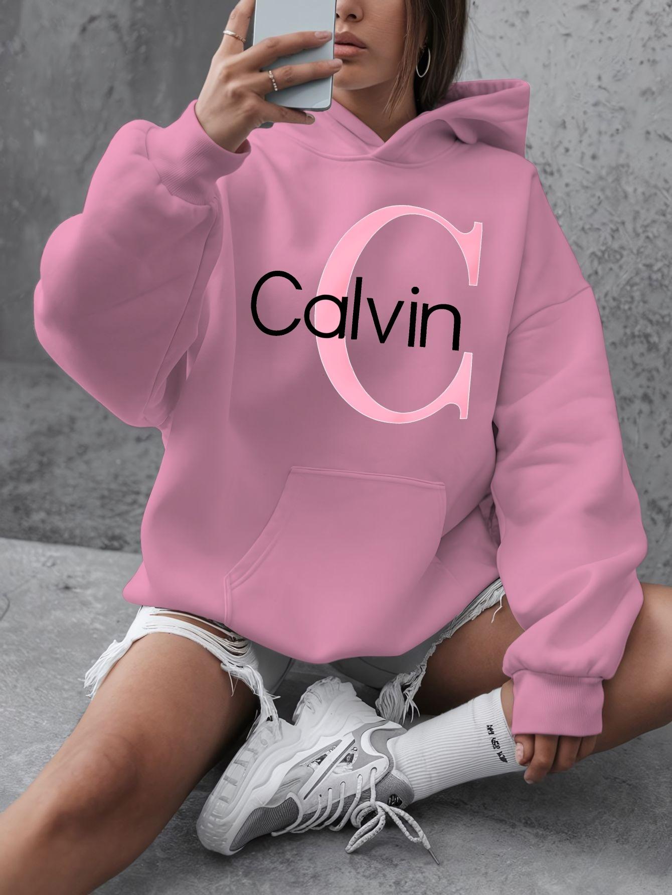 Calvin Grafisks Hūdijs Ikdienas Komforts Sieviešu