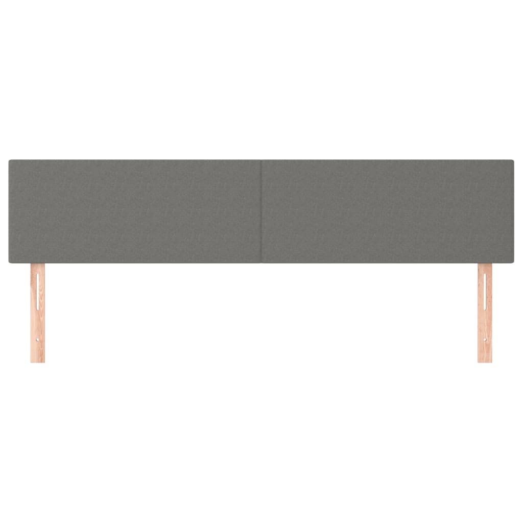 Vidaxl Bed Headboards, 2 Pcs, Dark Gray, 100X5X78/88 Cm, Fabric