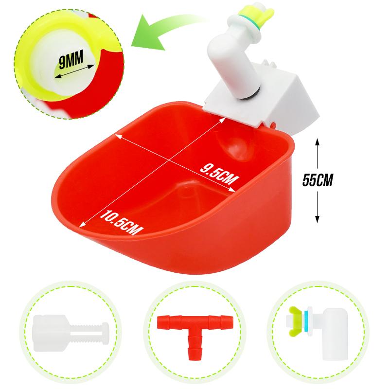 

5 шт. Автоматическая поилка для гусей, уток, кур, чашка для воды, поилка, миска, фермерская поилка для домашней птицы, поилки, диспенсер для воды 5pcs