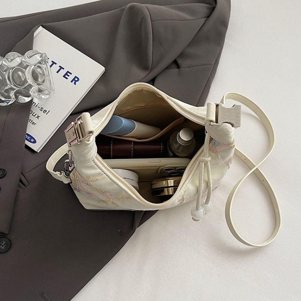 Canvas Chinese Style Handbag Embroidered Cheongsam Bag Retro Hanfu Embroidery Handbag  Women