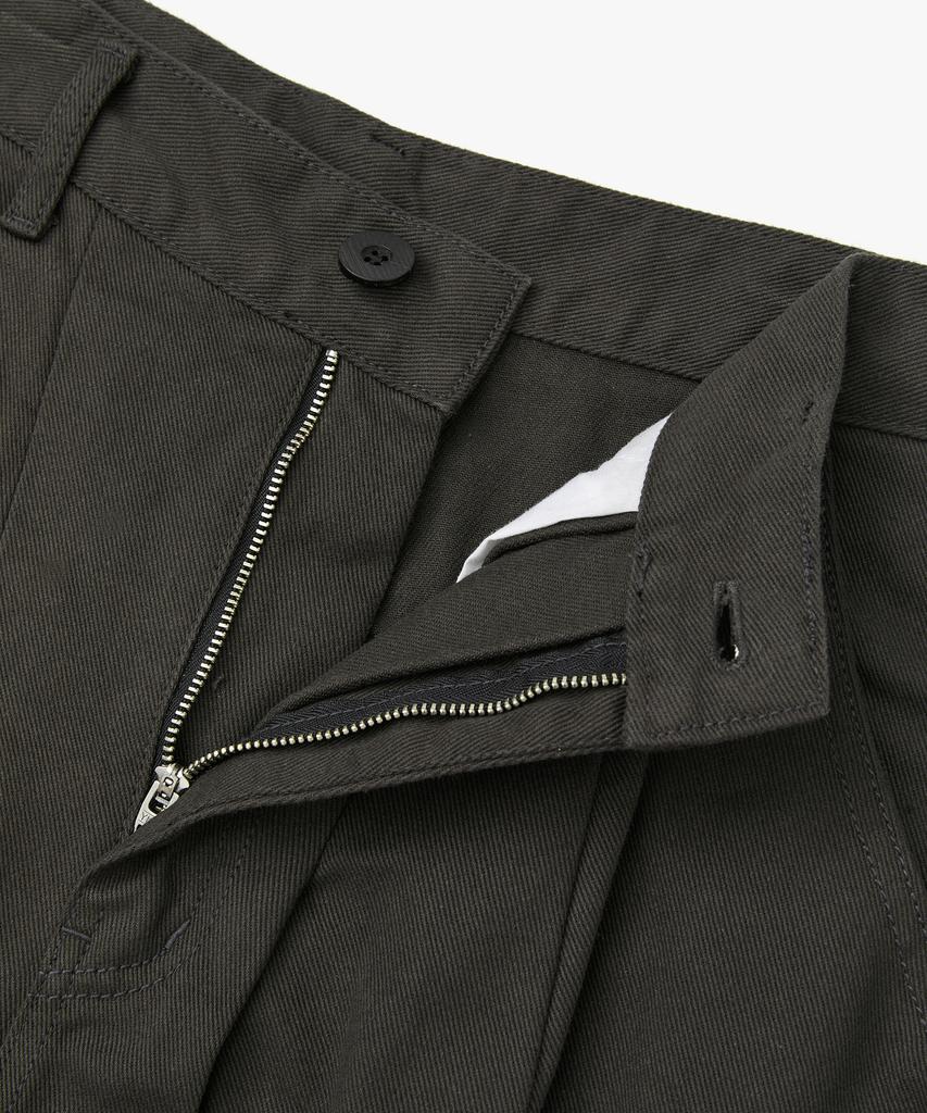 COFWI Jonos Multi-Tuck Wide Pants Charcoal Brown