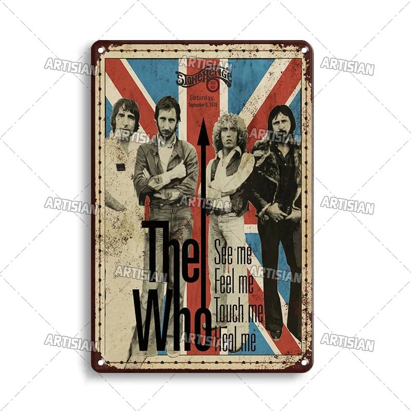 Rock & Roll  Retro Metal Plaque Rock Metal  Sign Music Vintage Plate  Weathered Bar Cafe Club Industrial Decor Retro Wall Plate