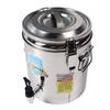 10L Insulated Soup Bucket with Faucet Commercial Rice Bucket Pot Stainless Steel Buckle Lid Handle Beverage Dispenser