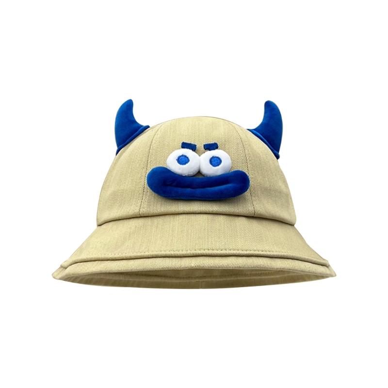 Cartoon Sun Hat with Plush Tentacles Women Photo Hat Outdoor Fishing Camping Hat