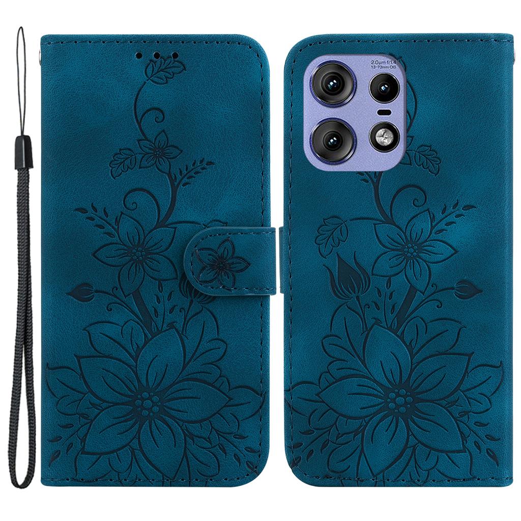 For Motorola Edge 50 5G/Edge 50 Pro 5G Case Wallet Stand Flower Imprinted Leather Cover