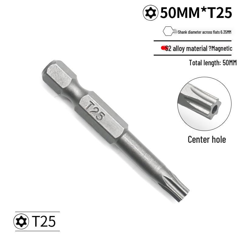 S2 Torx T5-T40 & Phillips Screwdriver Bit Set with Holes - Electric Compatible