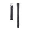 Replacement Watch Band, Genuine Product, Smooth Cowhide Leather, Water-Repellent, Lug 12mm / Buckle 10mm, Black, DXH6A Women's