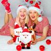 23/40cm Soft Plush Christmas Toy Santa Claus Reindeer Snowman Stuffed Doll Cute Gift for Girls Holiday Party Home Decoration