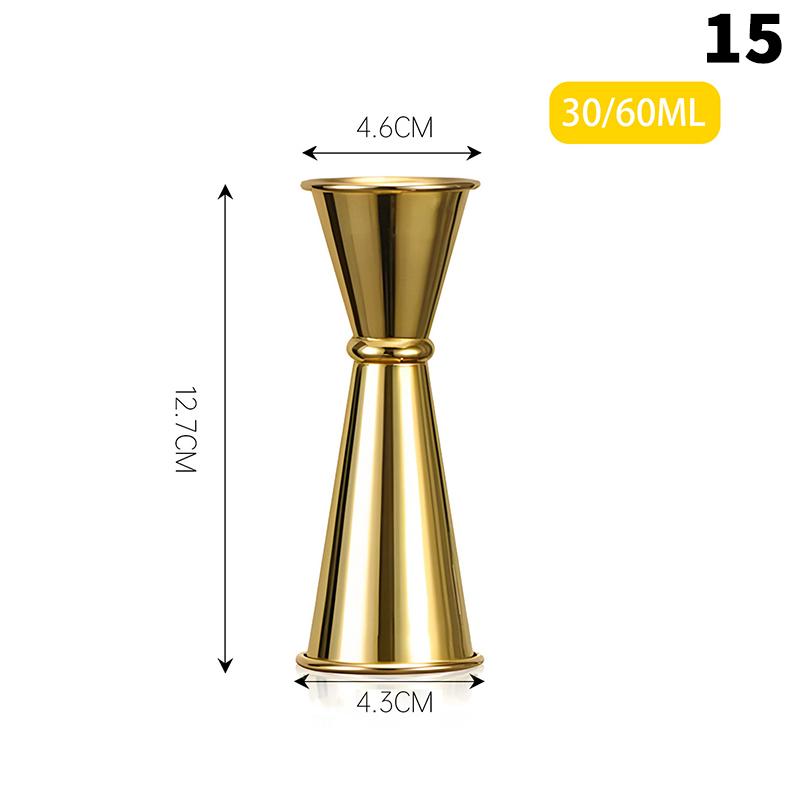 1 Pezzo 15/30ml o 30/60ml Bicchiere Dosatore Cocktail in Acciaio Inossidabile Doppia Testa Bicchiere Dosatore Alcolico Bicchiere Misurino Bar Once Articoli per la Cucina