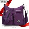 Women's Casual Nylon Crossbody Bag - Water-Resistant, Adjustable Strap, Zip Closure, Foldable Design In Mixed Colors