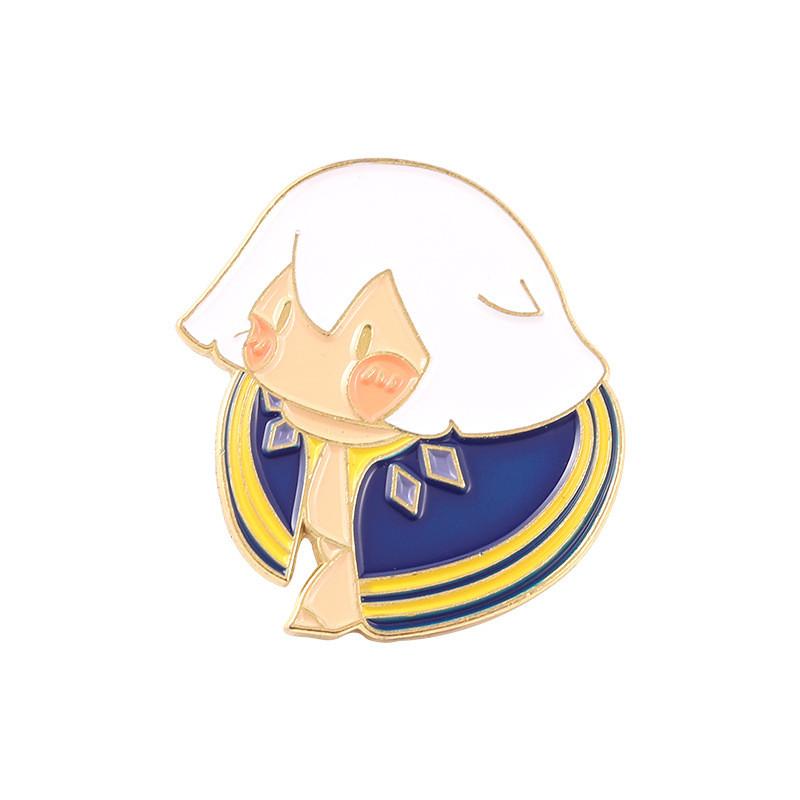 Adorable Game Sky Encounter Brooch Cute Doll Pin With Charming Cloak Design For Sweaters