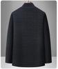 Men's Winter Wool Coat: Dad Style Stand Collar, Plus Velvet Thickened, Mid-Length Jacket for Middle-Aged and Elderly.