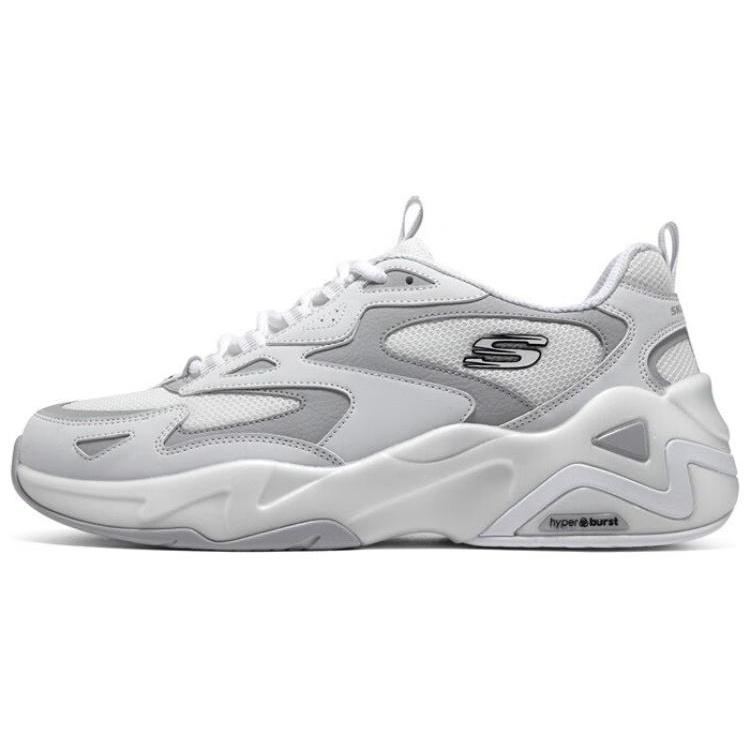 (WMNS) Skechers DLites Hyper Burst Sneaker  Grey White  Women s 896259-WGY EU 38