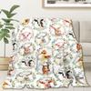 Cartoon Lion Elephant Animal Digitalprinted Polyester Velvet Flannel Cover Blanket Fleece Soft Sofa Cover Blankets for Beds