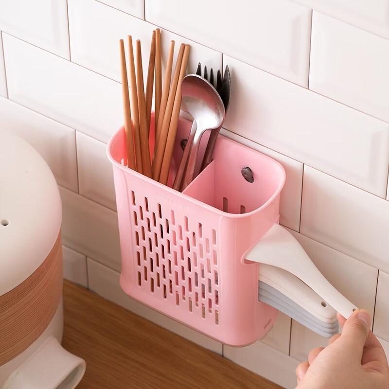 CHAHUA Wall-Mounted Plastic Chopstick Storage Holder