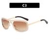 Luxury Oval Sunglasses with Crystal Rhinestones for Women Elegant Party Vacation Diamond-Studded Sunglasses UV Protection