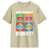 Unisex T-Shirt Gottverdammt Donut Katze Pop Art DCC Vintage Baumwolle T-Shirt Kurzarm T-Shirts Rundhals Kleidung Geschenkidee