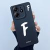 For Xiaomi Redmi Note 14 5G Cover Case Lucky Initial Letter Couple Silicone Soft Matte Phone Bumper for Redmi Note14 5G Casing