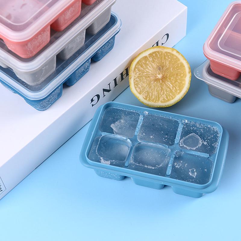 Silicone Ice Cube Tray with Lid for Quick Freezing In Home Refrigerator