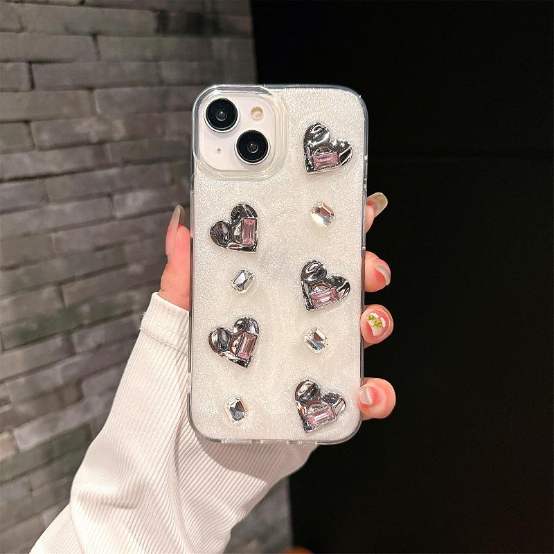 Applicable to Apple 16Promax mobile phone case iPhone17 protective case 15 Epoxy three-dimensional bow 14 anti-drop 12