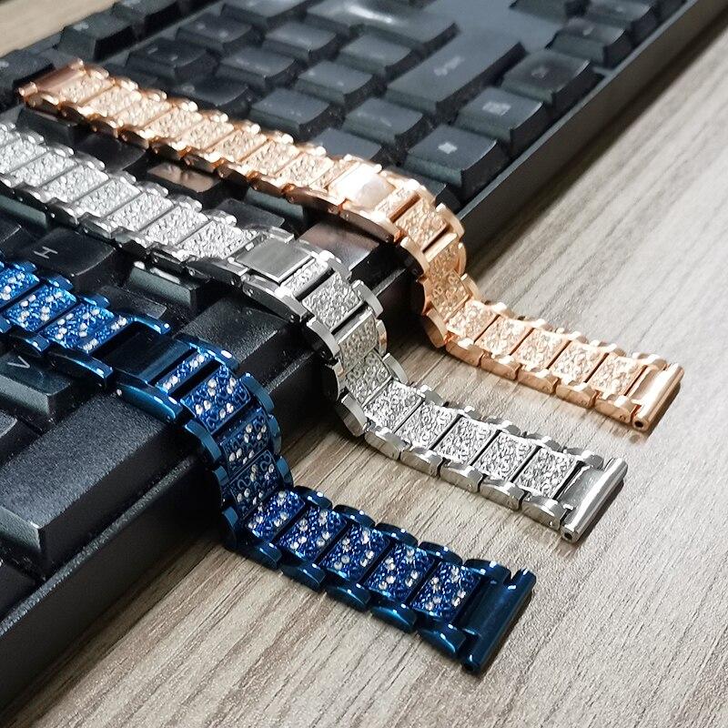 22mm 20mm Women Metal Bracelet for Huawei GT 3 2 46mm 42mm Strap for Samsung Galaxy Watch 3 5 Pro 4 Classic Band Active 40mm 44mm