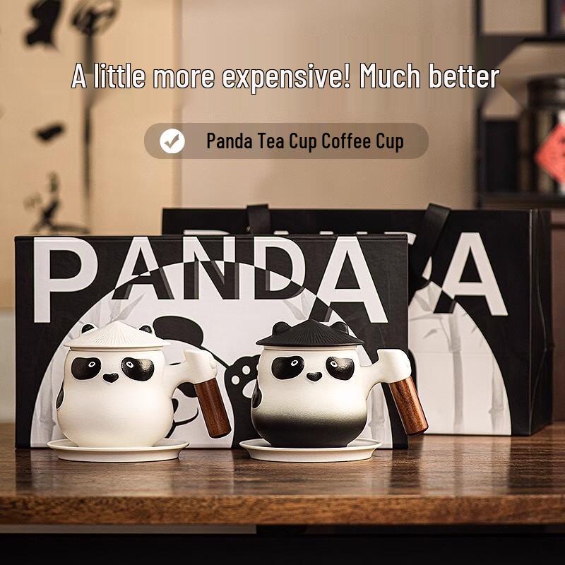 Mantinghua Panda Ceramic Tea & Coffee Separation Mug