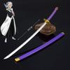 10inch Anime Bleach Katana Kurosaki Ichigo Sword Aizen Metal Ninja Knife Blade Real Size Japanese Katana Samurai Sabre Toy Gift