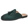 Men's Breathable Tassel Slip-On Leather Sandals for Hairstylists