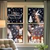 Christmas Atmosphere Window Sticker: Snowflake Reindeer Festival Decoration
