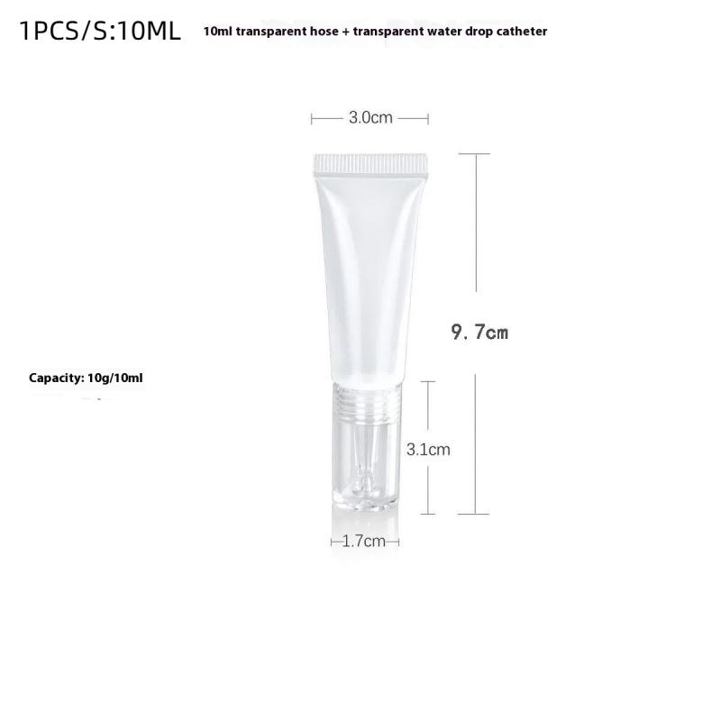 1/5Pcs Refillable Bottles With Cap Empty Dropper Bottle Transparent Plastic Foundation Cream Travel Cosmetic Sample Containers