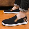 Summer Men's Cloth Shoes Trend Breathable One-pedal Men's Casual Shoes Versatile Fashion Lightweight High-end Soft-soled Dad Shoes