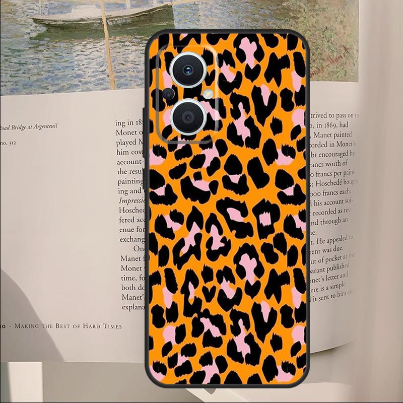Leopard Skin Cover For OPPO Reno 11F 12F 13F 14F 10 11 12 13 14 Pro 7 8 Lite OPPO Find X6 X8 X9 Pro Case