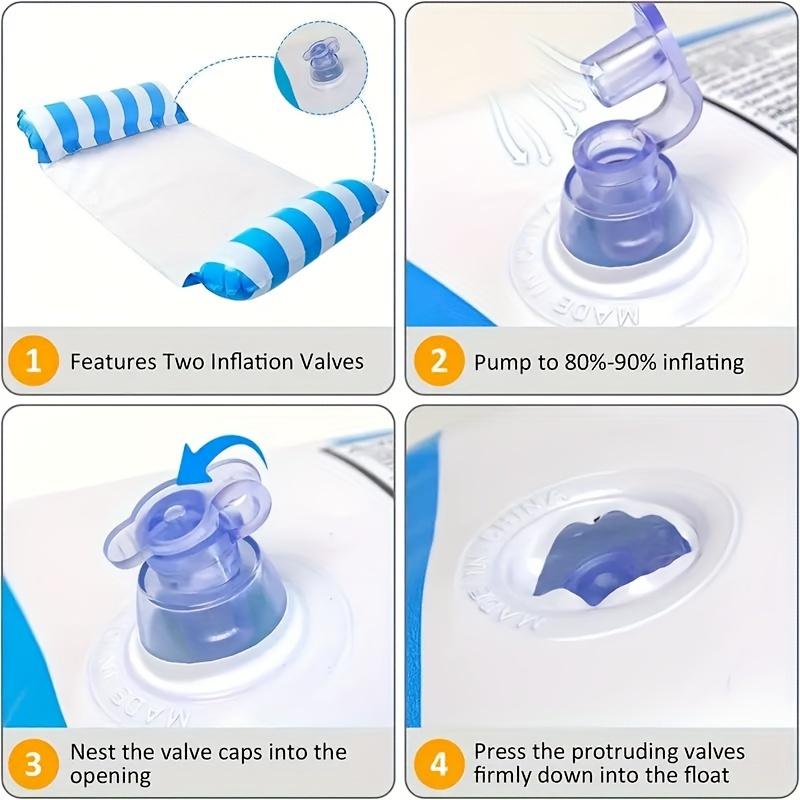 1pc Convenient 4-in-1 Water Swimming Pool Floating Hammock, Foldable Water Inflatable Hammock , Suitable For Pool, Seaside