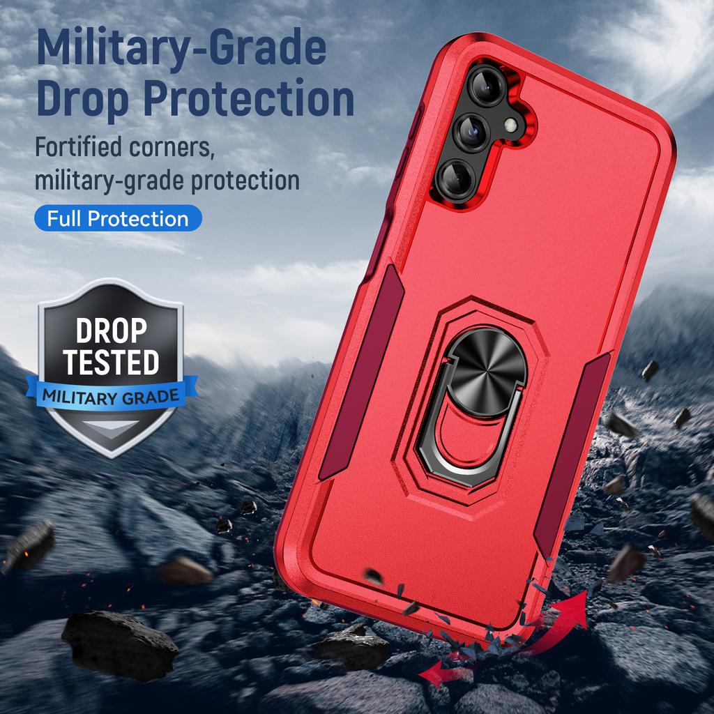 Rutschfeste Fingerring-Rückseitenabdeckung für Samsung Galaxy A14 5g A52 A52s A53 A73 A33 A13 S23 Ultra S22 Plus S21 S20 Fe Telefontasche