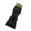 Löwen Krone Statue Tischdekoration Handgefertigt Schreibtisch Harz Ornament 14,5 cm Hoch für Weinschrank und Heimdekoration