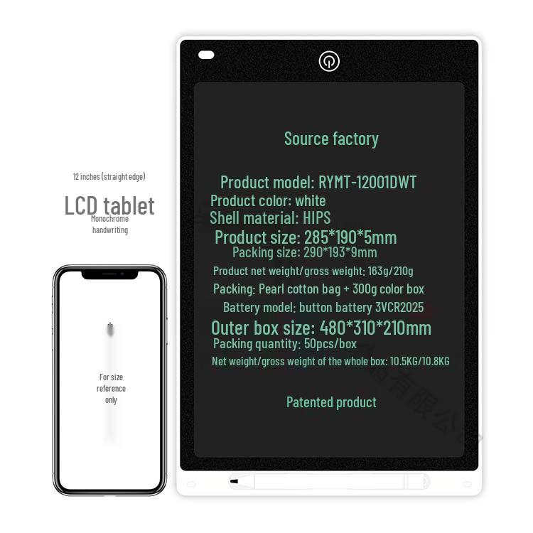 LCD Writing Tablet: 8.5/10/12 Inch Electronic Drawing & Painting Board for Kids - Hand-drawn & Blackboard Style.