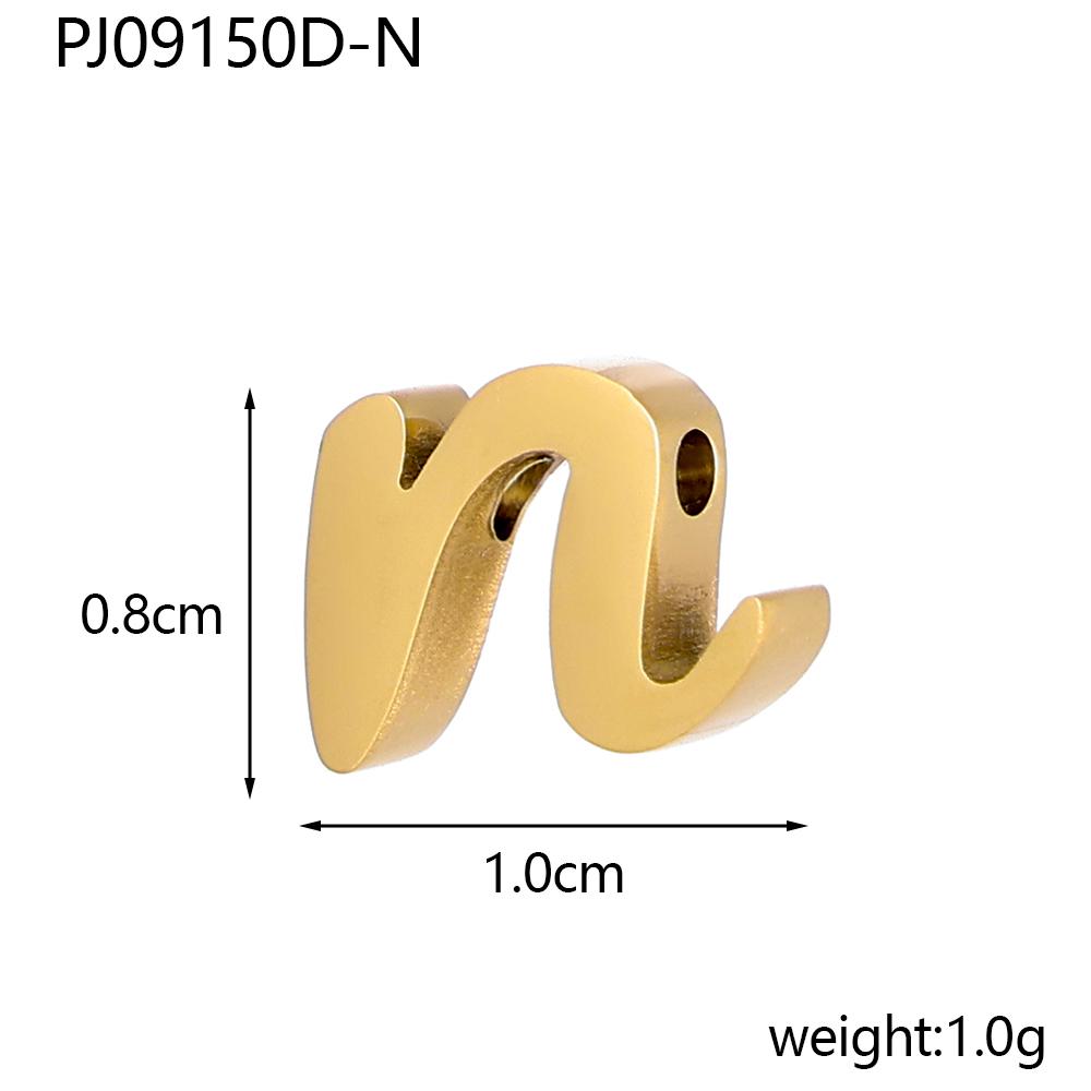 CARLIDANA Stainless Steel Gold PVD Plated DIY Lower Case 7mm Letter Alphabet Initial Charm Pendant Accessories Jewelry Fitting