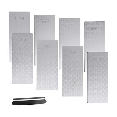Sada 8 diamantových brousků (#240, #400, #600, #800, #1000, #1500, #2000, #3000 Zrnitost) - Ideální pro broušení nožů, dokončování a srovnávání.