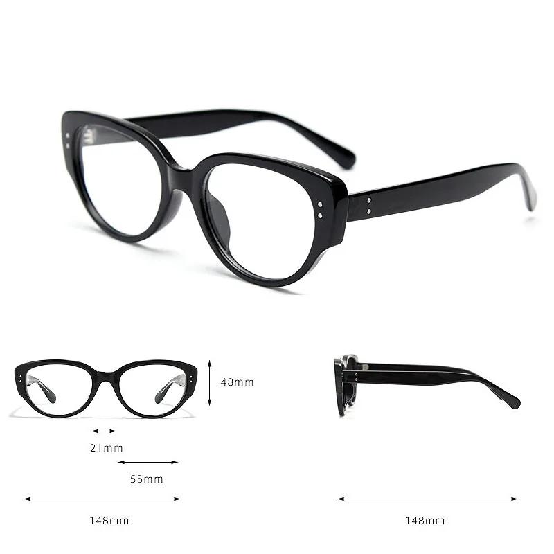 Occhiali da vista di lusso con finitura Cat Eye, miopia, unisex, occhiali da vista da vicino, anti-luce blu, diottrie negative