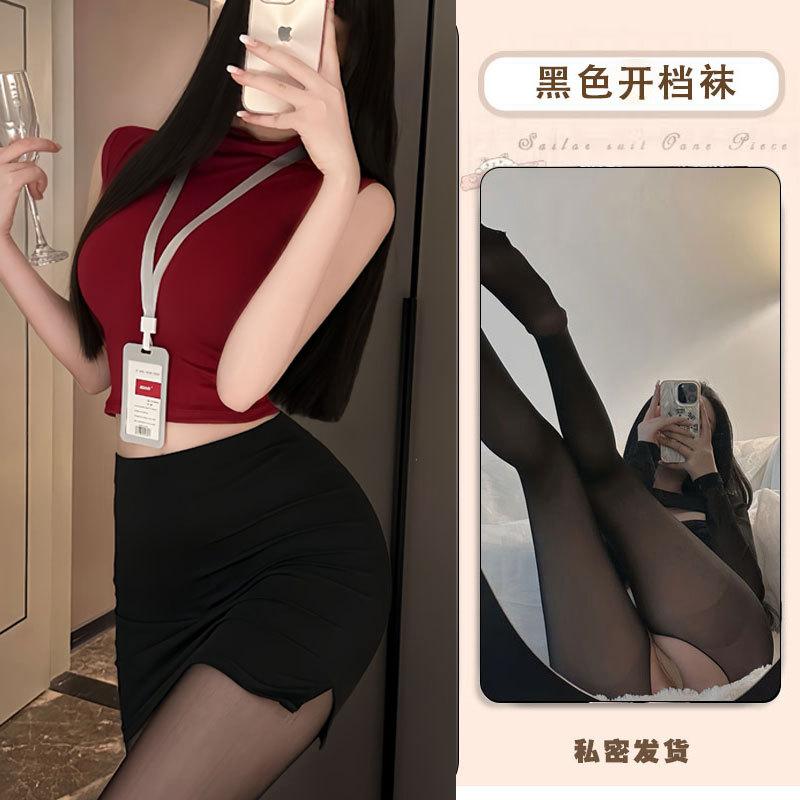Sex Underwear Pure Desire Secretary Buttocks Skirt Stewardess Uniform Passion Nightclub Free Suit Abstinence