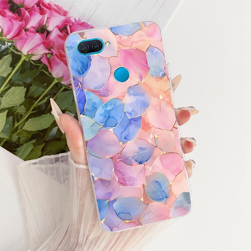 For Oppo A12 Clear Case Aesthetic Luxury Cute Fashion Flowers Funny Painted Casing For Oppo A 12 CPH2083 CPH2077