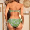 Women's Floral Printed Separate Two Piece Swimsuit With Bra Pads No Steel Bra Sexy Bikini