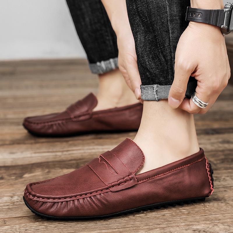 Fashion Comfort Loafers Man Shoes Soft Sole Genuine Leather Luxury Brand  Drive Comfy Slip-on Classic Footwear Boat Shoes for Men Spring