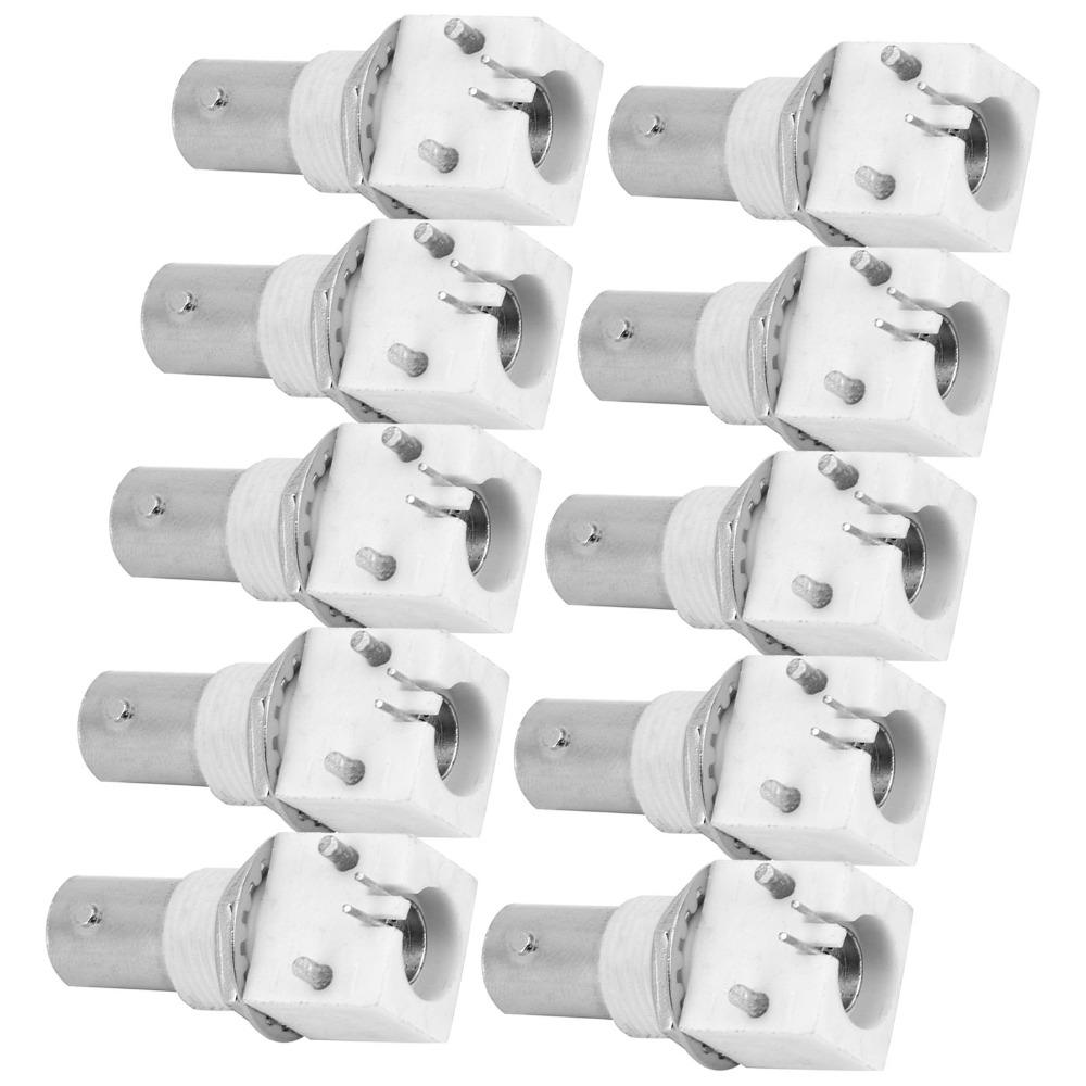 10 Pcs Solder BNC Connector 90 Degree BNCQ9 Adapter BNC Female Socket  Signal Transmission