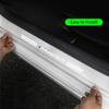 Luminous Transparent Car Door Sill Sticker For  Ford Ranger T9 T6 Raptor 2024 Carbon Fiber Trunk Threshold Strip Auto Accessory